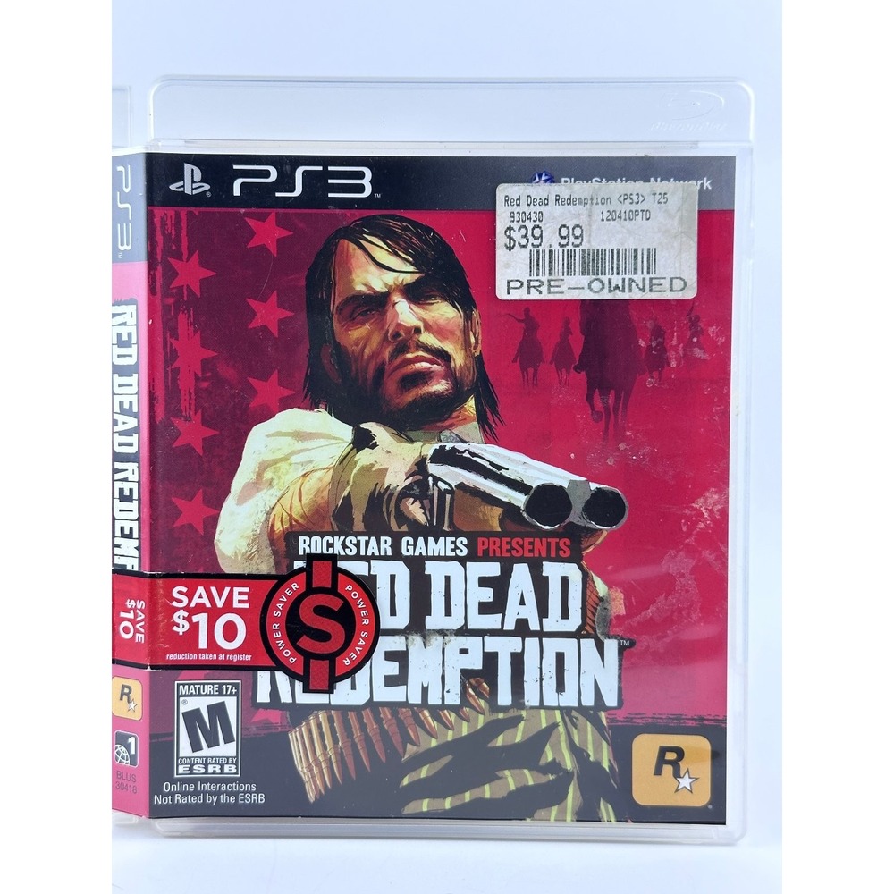 Red Dead Redemption Sony‎ PlayStation 3 PS3 Rockstar Games 2010 BLUS-30418